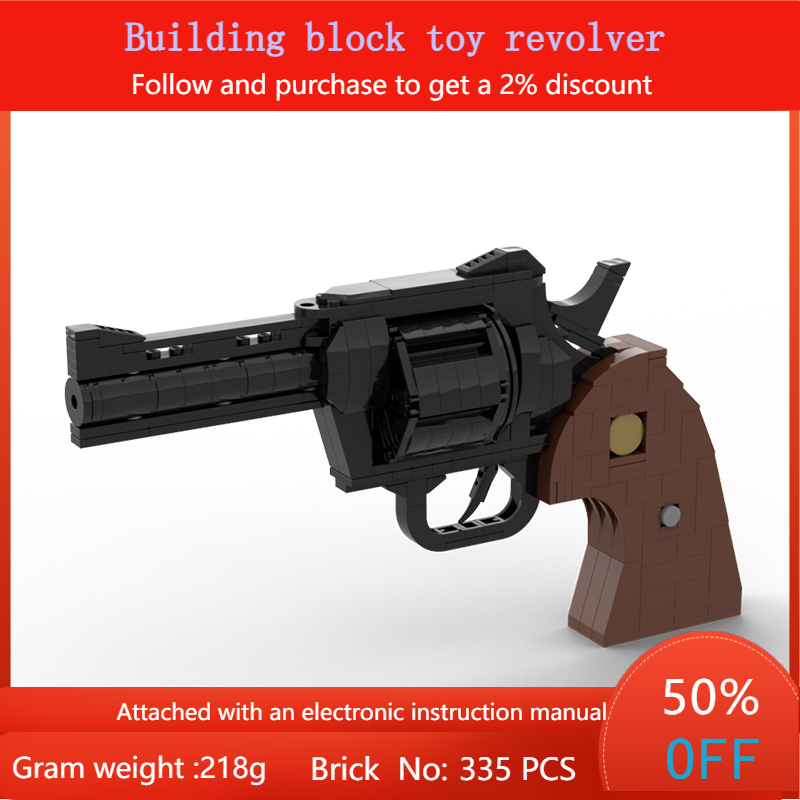 Model Kit Revolver - Building Block Toy Model Revolver 335