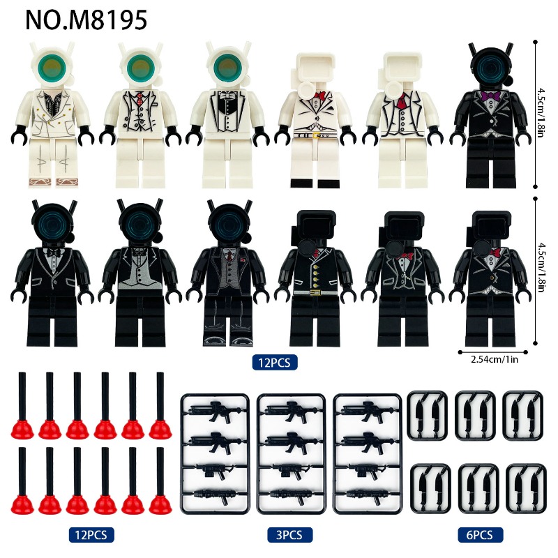 M8195 Suit monitor man buildin - Model Kit Zhao Yun ulasan dan harga