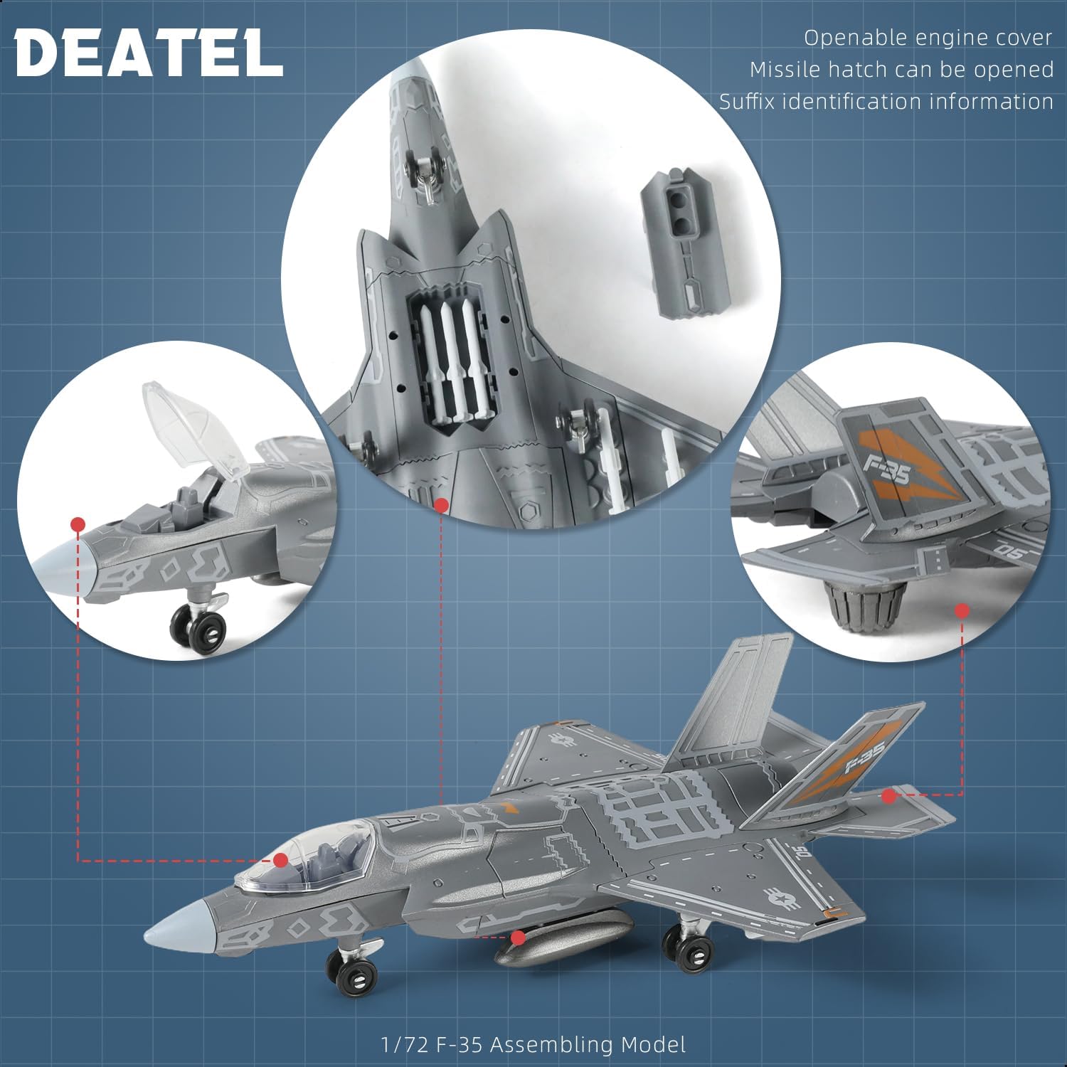 1:72 Scale F-35 Fighter Jet Qu - Model Kit Jet ulasan dan harga