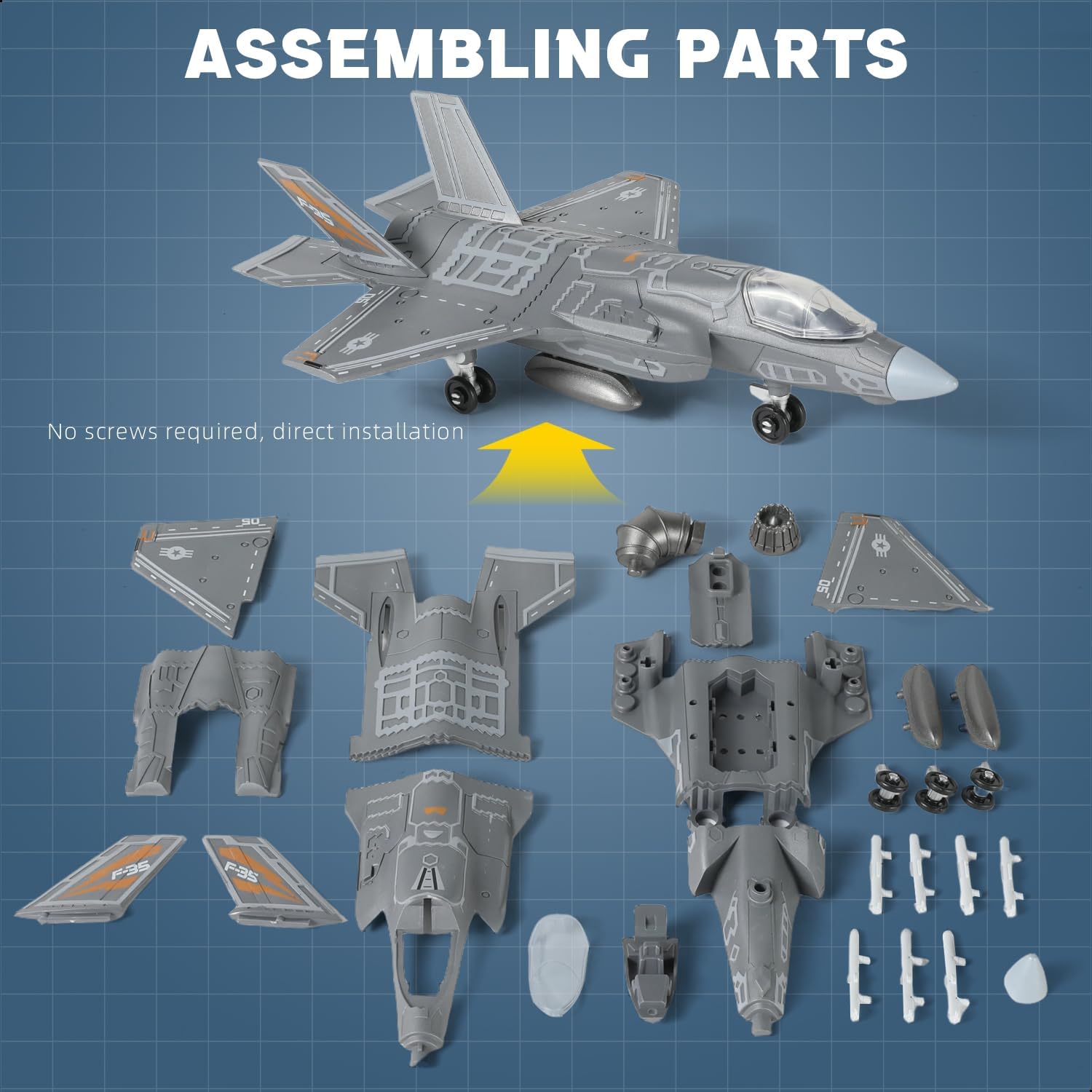 1:72 Scale F-35 Fighter Jet Qu - Model Kit Jet ulasan dan harga